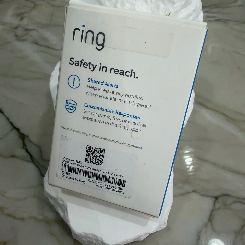 Ring Panic Button - White open box Never used.